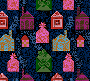 Anna Maria Allegory AMT146-49L Dark deep tonal quilting cotton Northcott