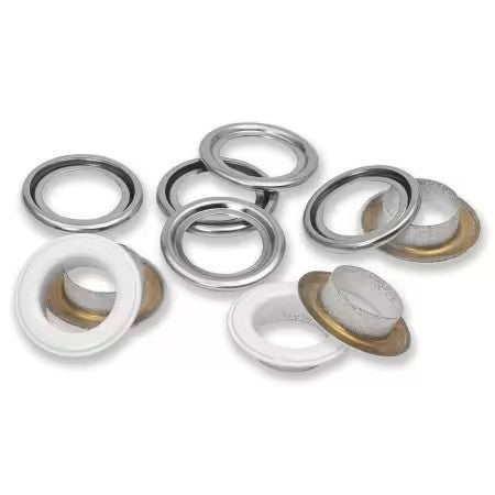 Eyelets With Washers 14mm White 15pc