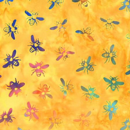 Laura Heine Boho Blooms Bumble Bee Sunshine quilting fabric