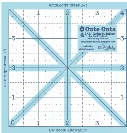 Trim It square ruler 4.5 inch for trimming quilt blocks