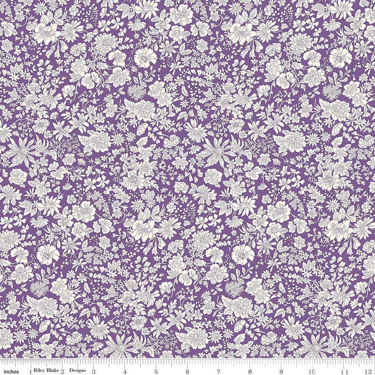 Liberty Emily Belle Damson purple Tana Lawn quilting fabric