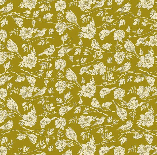 Windham Lush Life Birdsong Moss 54715-8 quilting cotton