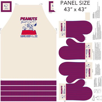 Northcott - Peanuts - Apron Panel - 43" Panel