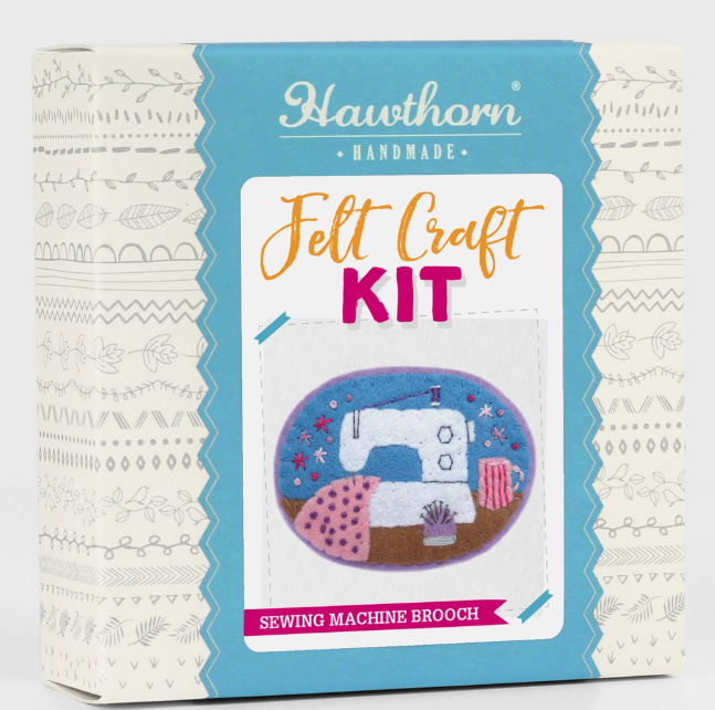 Hawthorn Handmade - Sewing Machine Felt Craft Brooch Kit | Complete Craft Kit