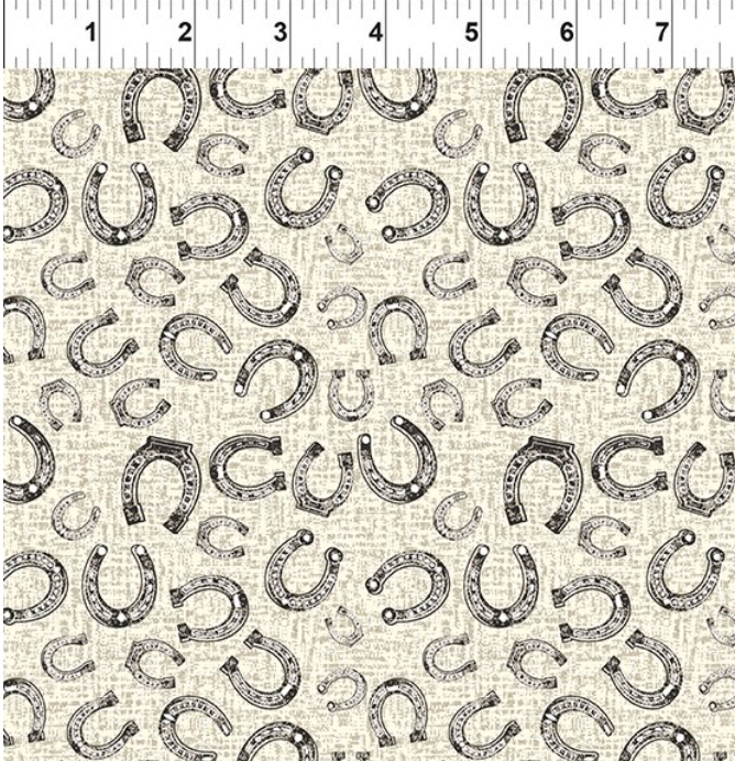 In The Beginning Fabrics - 6SWM-1 Cream Horseshoe