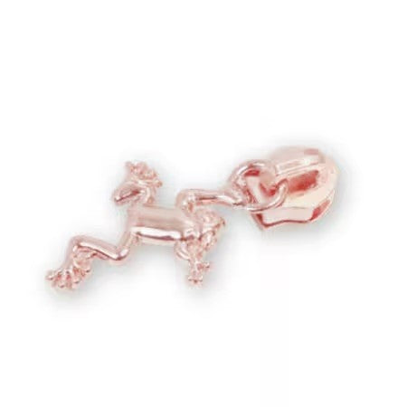 Four 5 Tree Frog Zipper Pulls Rose Gold
