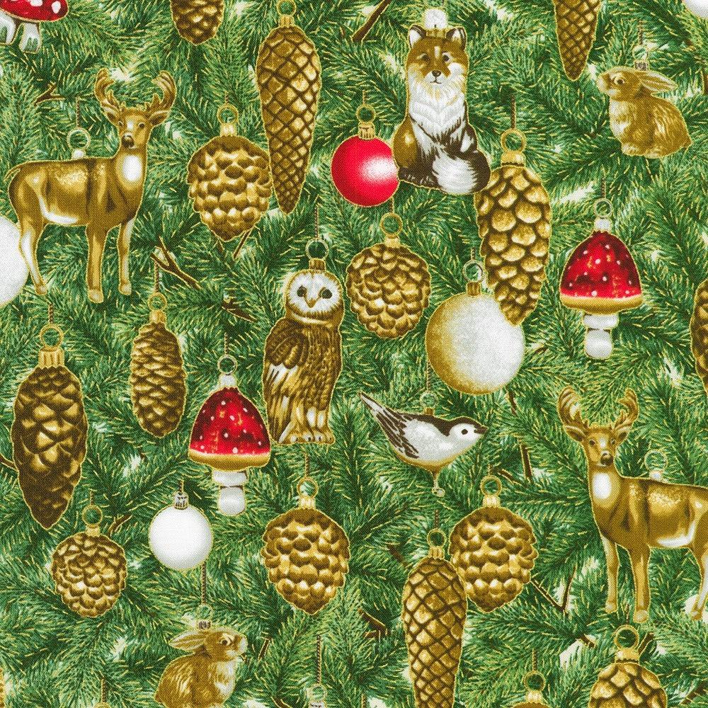 Robert Kaufman - Holiday Flourish - Forest Glen - SRKM-23701-268 NATURE