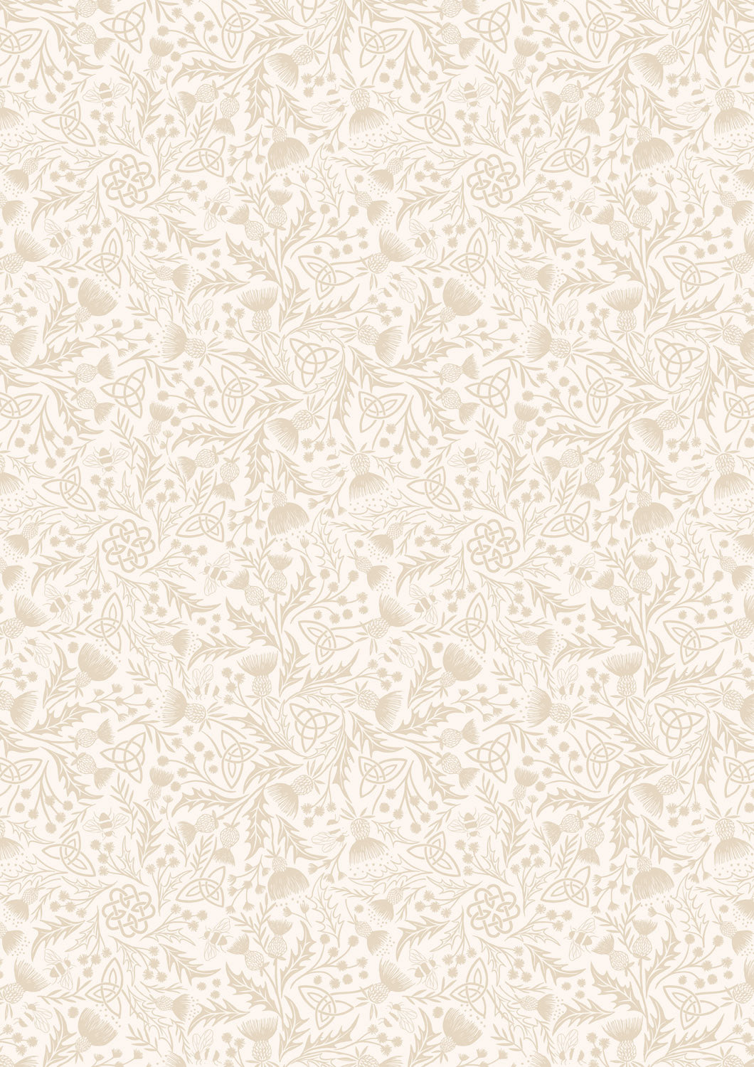 Lewis Irene A Celtic Summer Celtic Thistle Cream on Cream A990A fabric