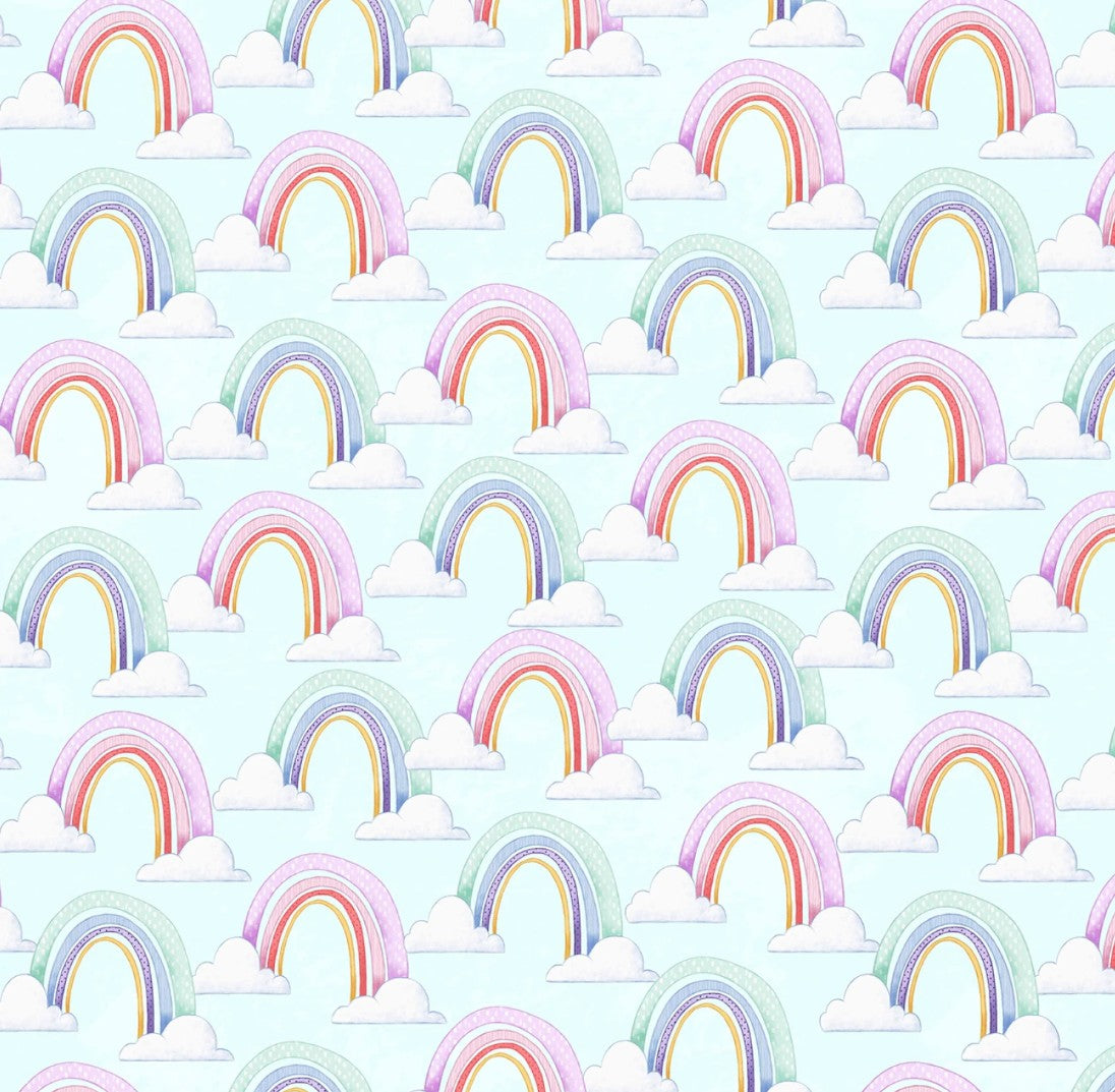 Michael Miller Cloud Rainbow Dreams multicolor blender quilting cotton