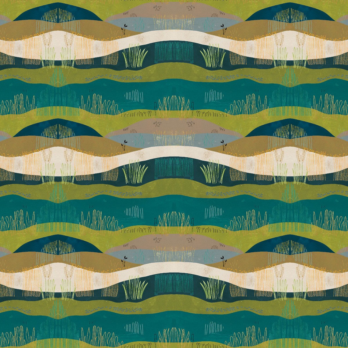 Blank - Highland Nature Walk - Alison Wood - Teal 4594-67