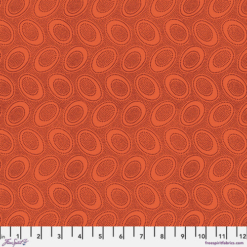 Kaffe Fassett Aboriginal Dot Orange quilting fabric