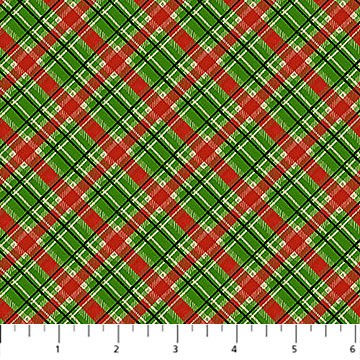 Northcott - Deck The Halls - Plaid Red Multi 29001-24