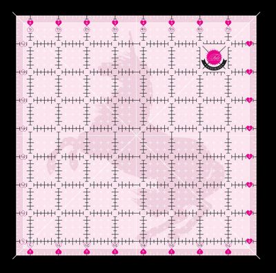 Tula Pink 8.5 Square Non-Slip Unicorn Ruler