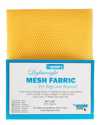 ByAnnie lightweight mesh in dandelion half-yard package for bag making