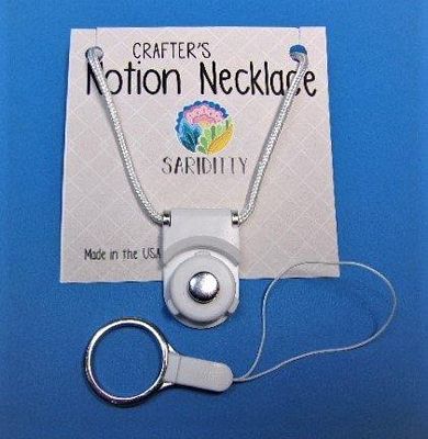 Sariditty White Crafters Notion Necklace magnetic needle organizer
