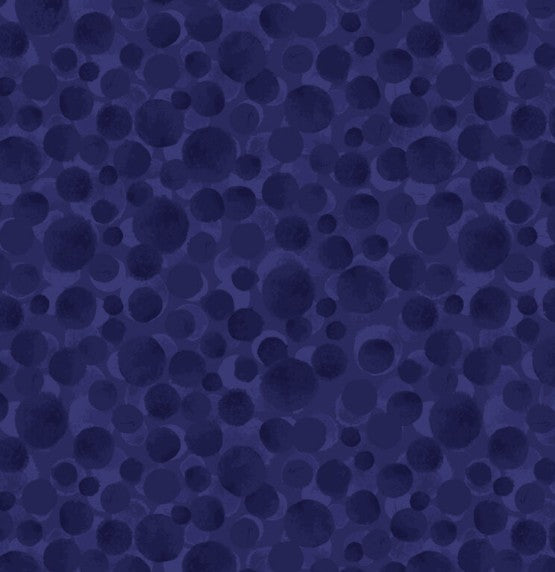Lewis & Irene Bumbleberries Navy Blue BB028 quilting cotton