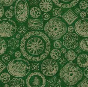 Michael Miller - Cozy Little Christmas - Holiday Stamps - DDC12686-GREE-D