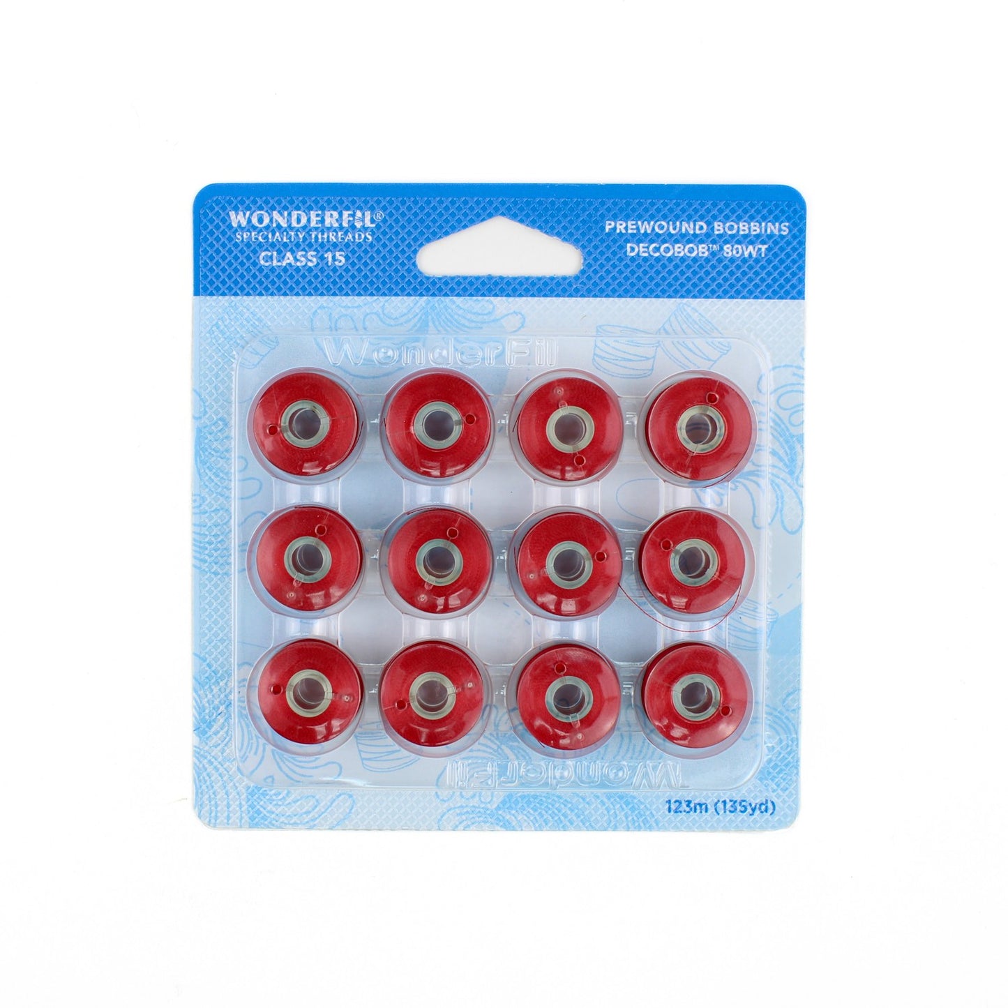 WonderFil Decobob prewound bobbin raspberry DB209 80wt class 15 machine quilting
