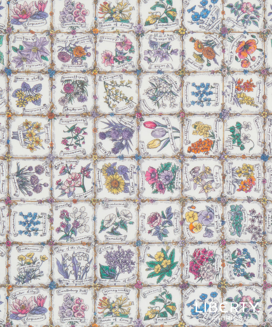 Liberty Language of Flowers A botanical cotton lawn fabric