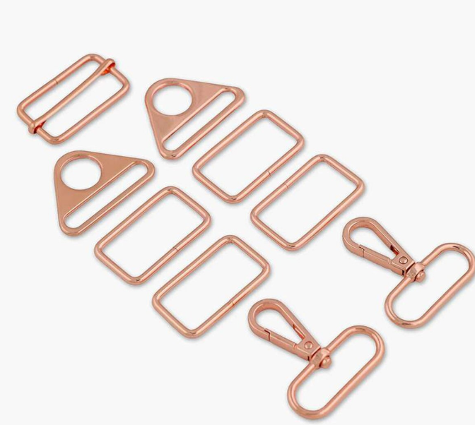 Sallie Tomato Townsend Hardware Kit rose gold finish bag making