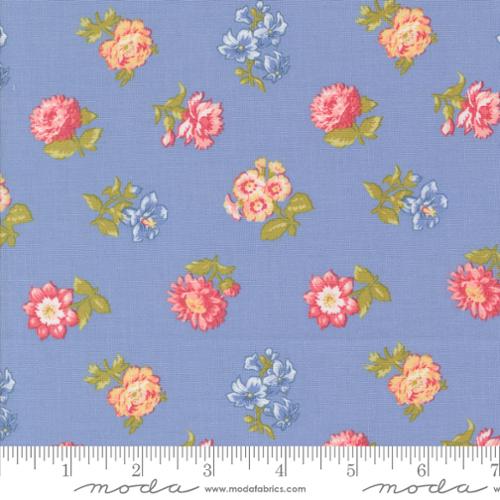 Moda Memory Lane Brenda Riddle Blue 18781-15 quilting fabric