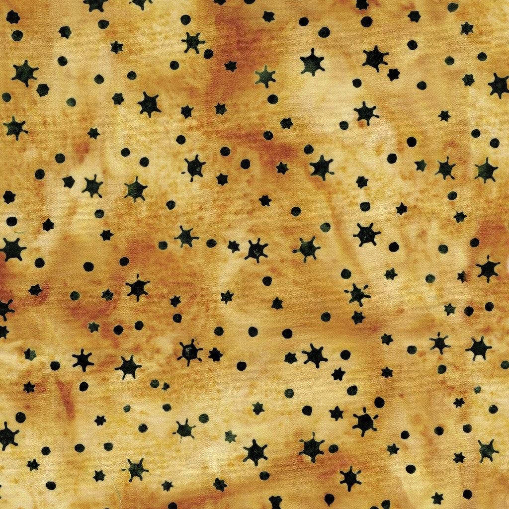 Lumin Fabrics - Retro Holidays - Carol Moellers - Retro Stars Gold Acorn