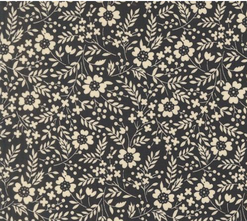 Arabesque Meadow Midnight blue quilting cotton Moda Studio M