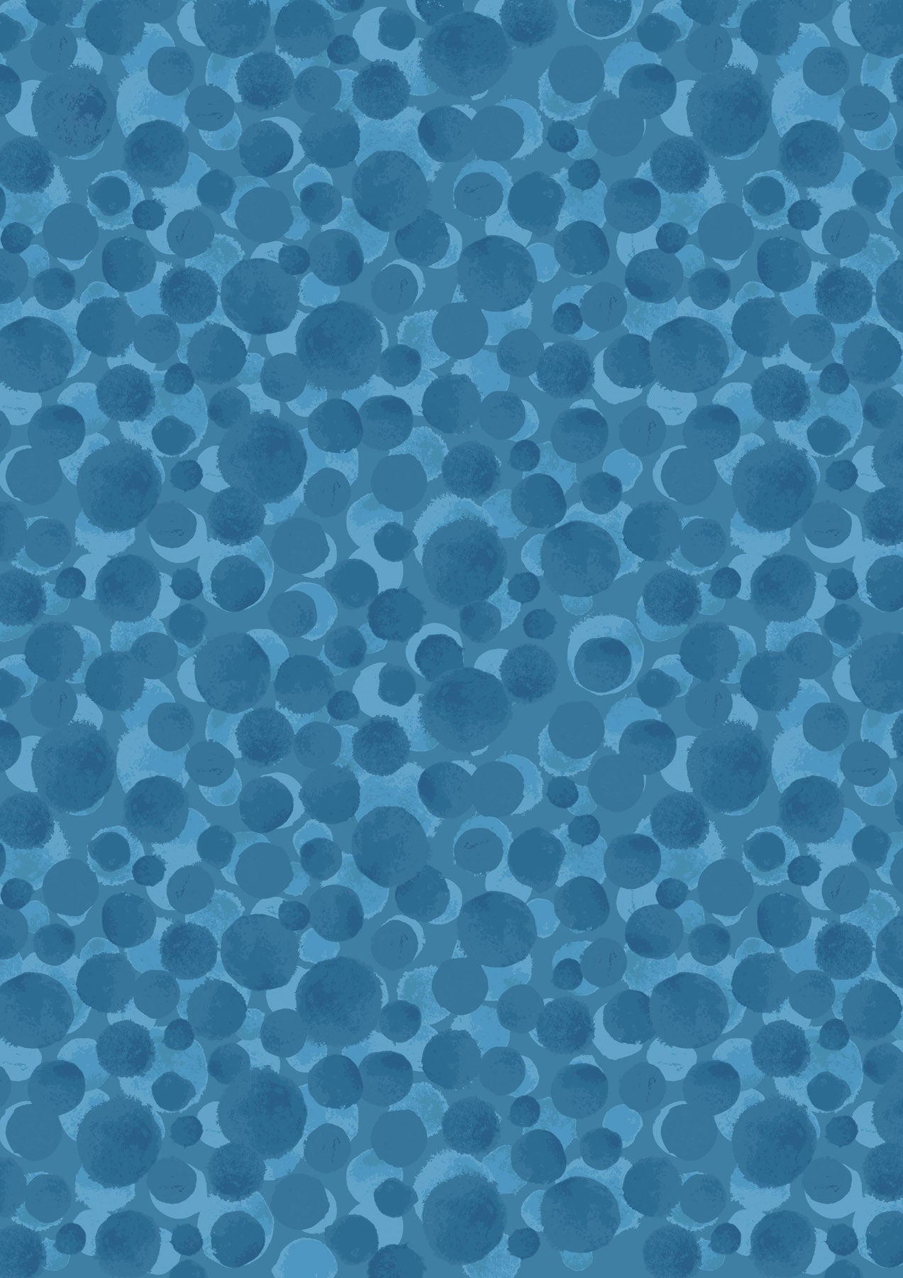 Lewis Irene Bumbleberries Cornish Blue BB016 quilting cotton