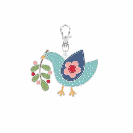 Lori Holt Enamel Happy Charm Bluebird ST-43606