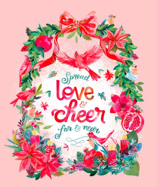 Moda Love and Cheer panel multi 21839 Christmas quilting fabric