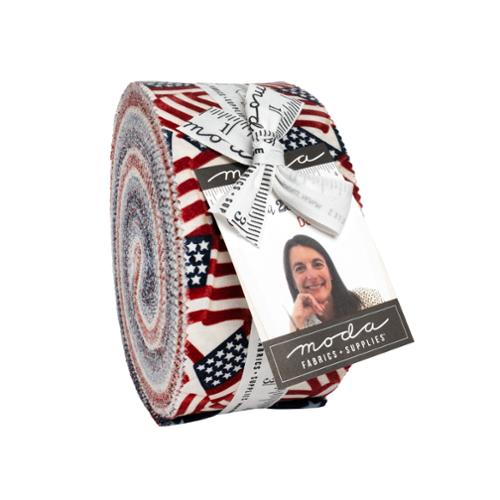 Moda America 250 Years jelly roll Deb Strain patriotic strips