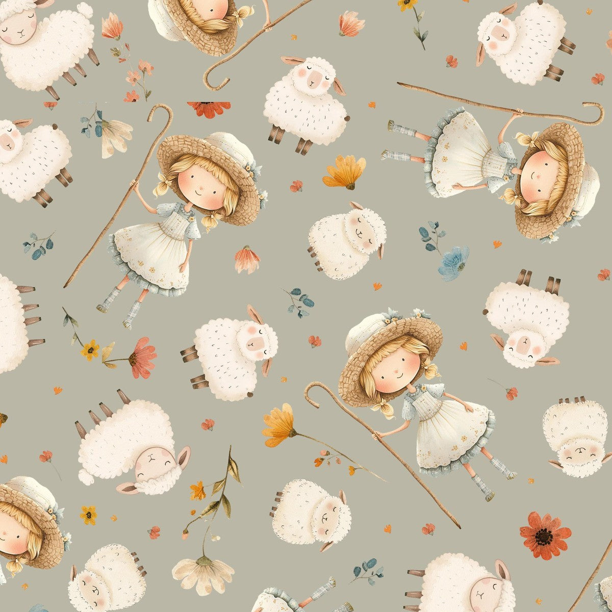 Blank - Nursery Rhyme Time - Oleander Studio - Gray 4845-90