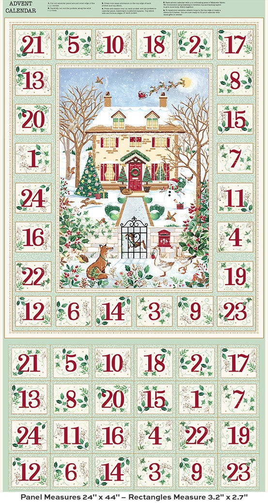 Andover - Makower UK - Country Christmas - Advent Green 238 G