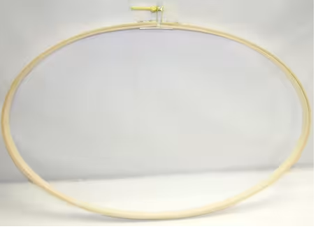 Wood quilting embroidery hoop 16" x 27" oval