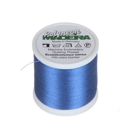 Madeira Polyneon 1775 true blue machine thread 40wt 400m polyester