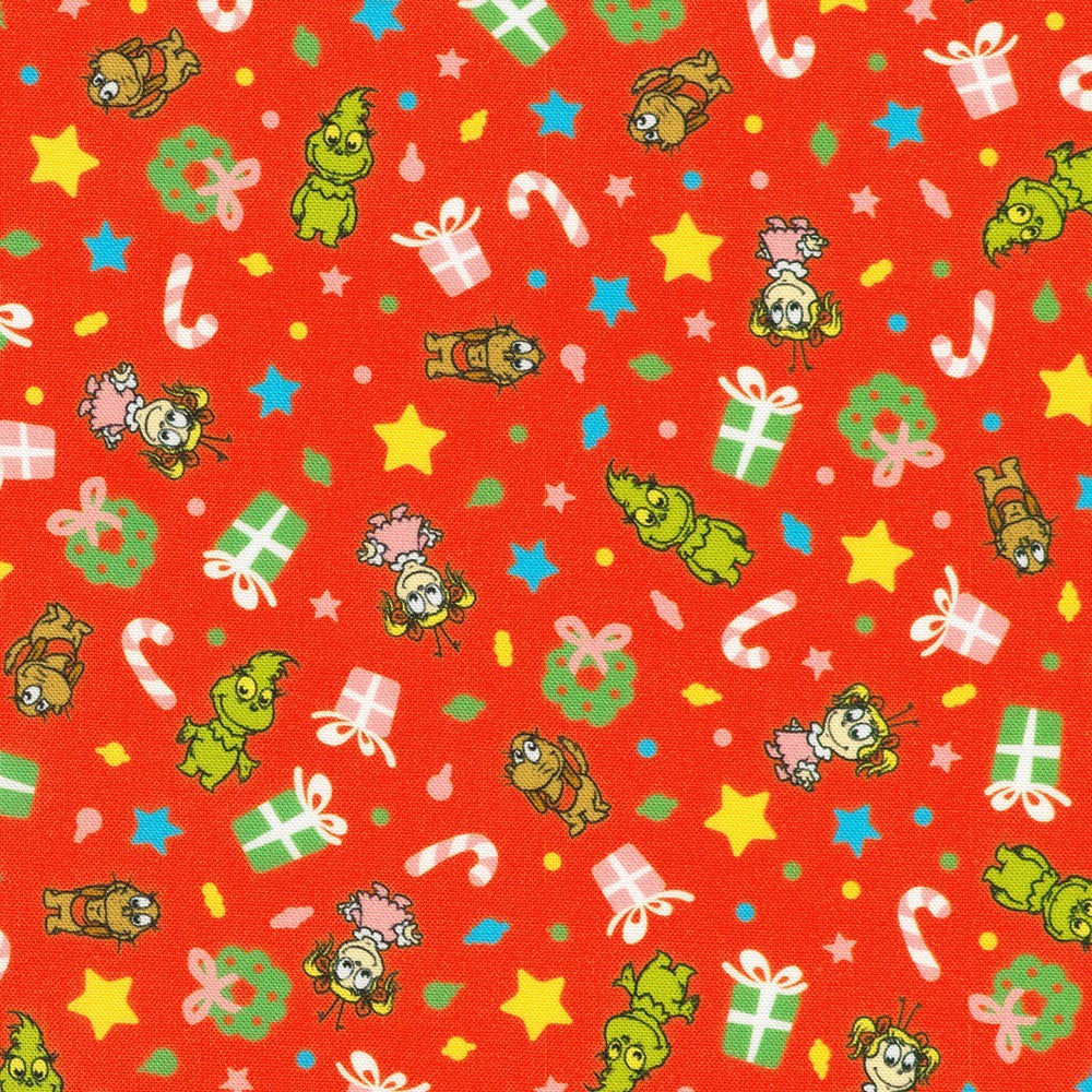 Robert Kaufman - Little Grinch - ADED-23877-3 RED