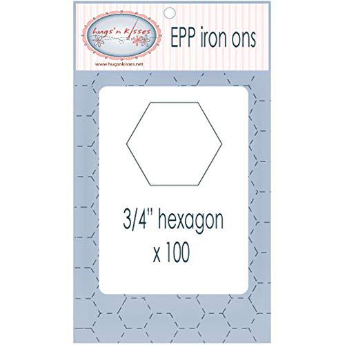 Washaway 3/4 inch hexagon paper pieces for English paper piecing 100 count