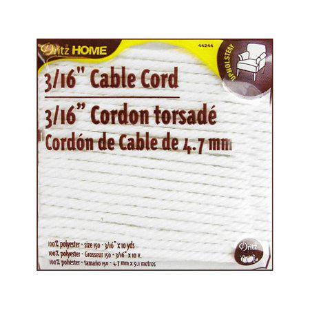 Dritz Home Cable Cord 3/16 10yd White