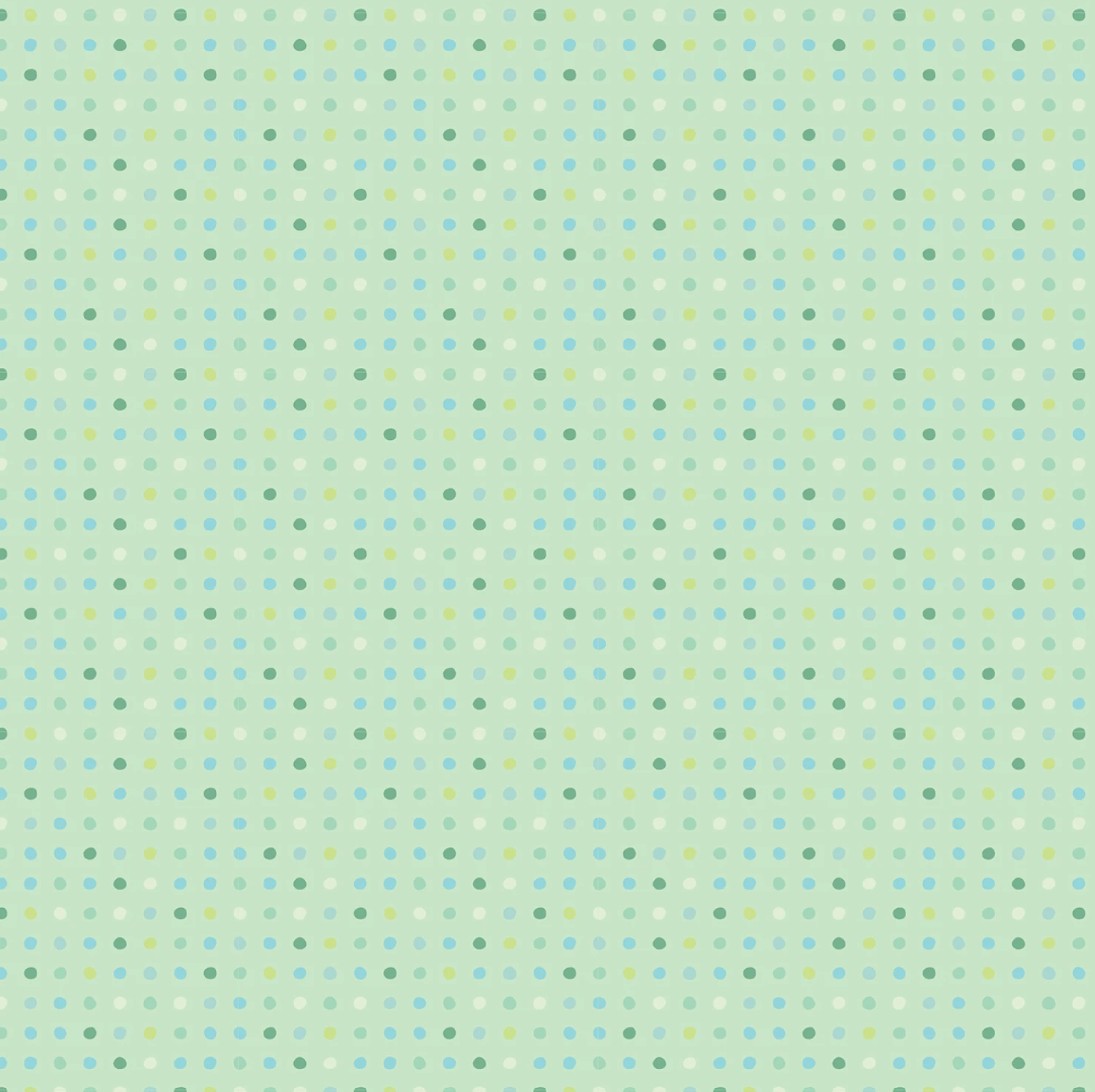 Poppie Cotton Green Seeing Spots polka dot quilting cotton