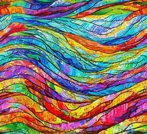 Henry Glass Faith in Full Color 2187-78 Turquoise Multi quilting cotton