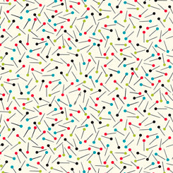 QT - Sew What? - Tossed Pins - Cream 27240 - E