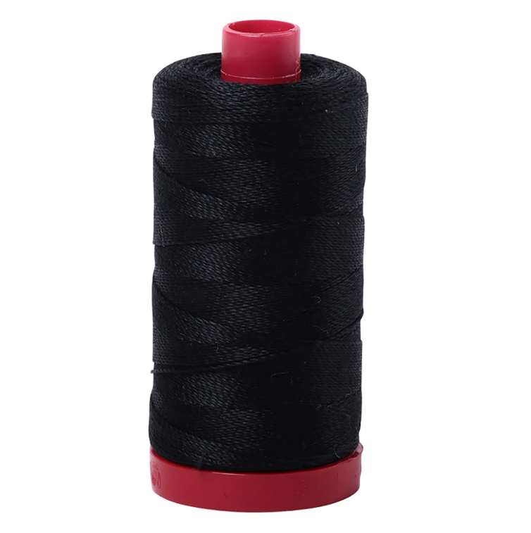 Aurifil - Cotton Embroidery Thread 12wt 356yds - Black 2692