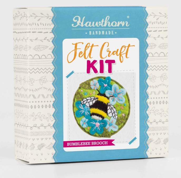 Hawthorn Handmade - Bumblebee Felt Craft Brooch Kit | Complete Craft Kit