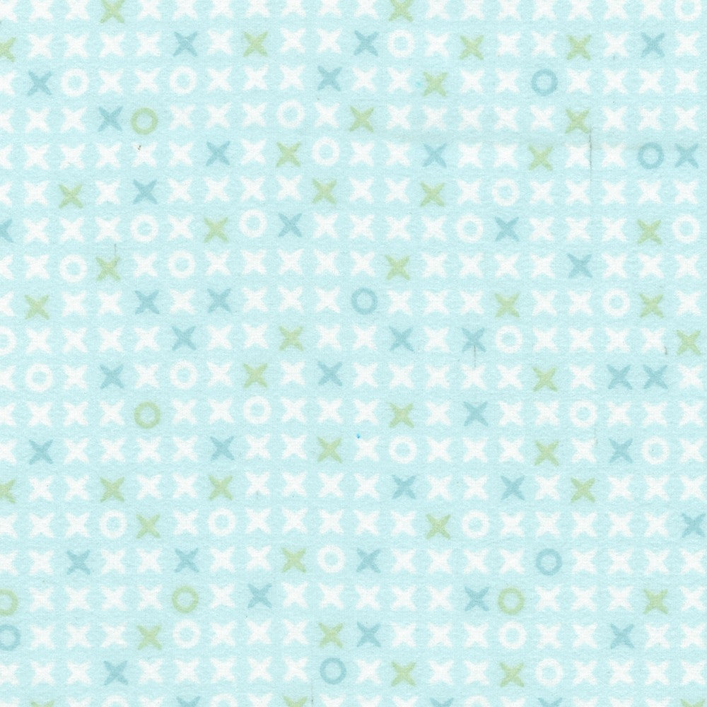 Cozy Cotton Flannel, XOXO, Sky