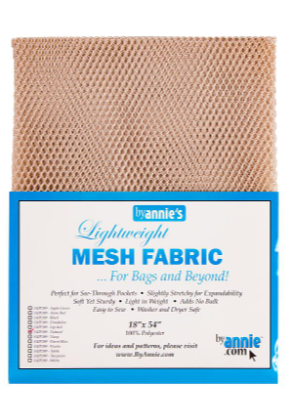 ByAnnie lightweight mesh in natural half-yard package for bag making