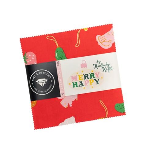 Moda Merry Happy Kimberly Kight charm pack 5 inch squares Ruby Star precut