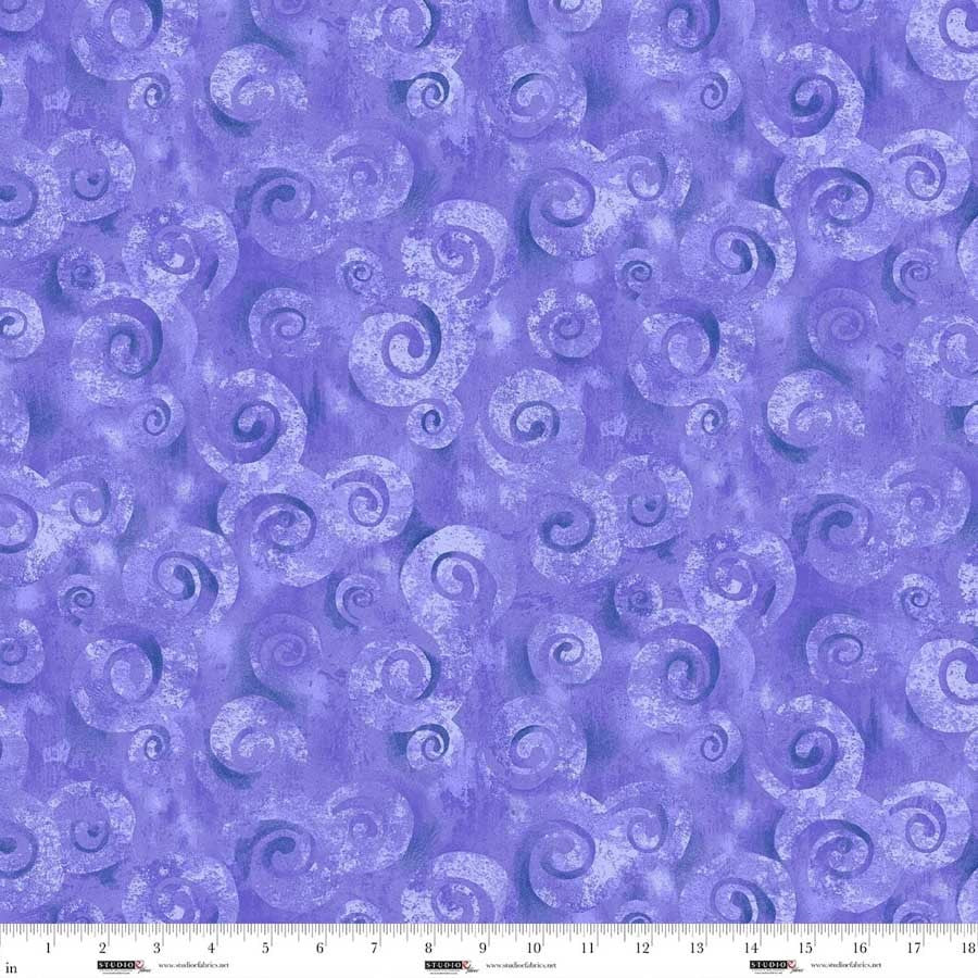 Studio E Spiral Storm 118 inch wide backing Purple 8780-55