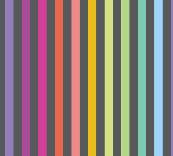 Tula Pink Disco Stripe Carbon black quilting cotton FreeSpirit