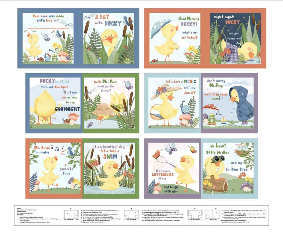 Studio E - Lucky Duck - 8973BP-108 Multi 36" Book Panel