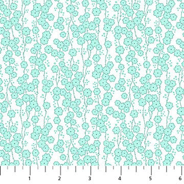 Northcott - Quilting In Bloom - Daisy Chain - Lt Turq Multi 28837-62